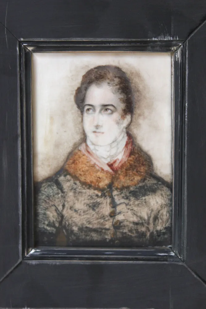 A Good Regency Period Watercolour Portrait Miniature on Ivory of a Gentleman Dated to 1820