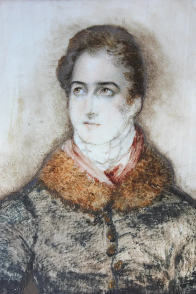 A Good Regency Period Watercolour Portrait Miniature on Ivory of a Gentleman Dated to 1820