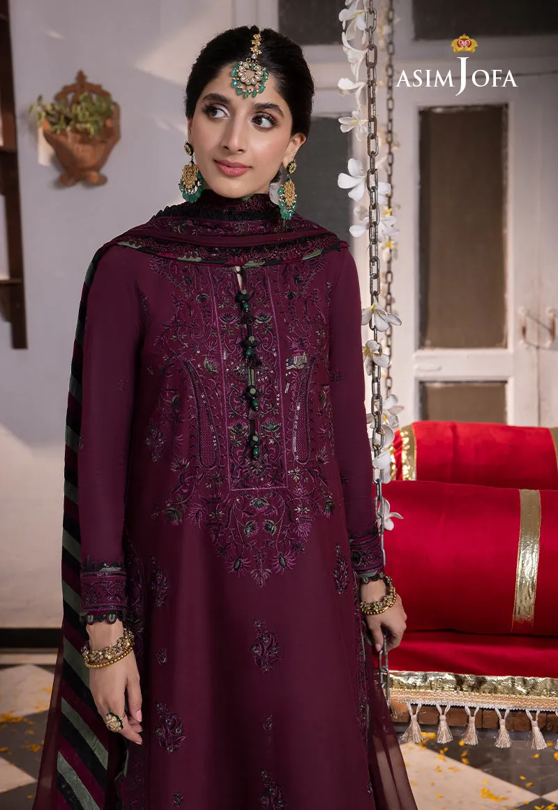 AJAB-05 DESIGNERS STITCHED EMBROIDERED LAWN SILK 3 PCS