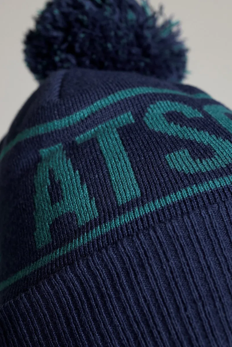 Albert Logo Bobble Hat - Ace Navy / Tee Time Teal