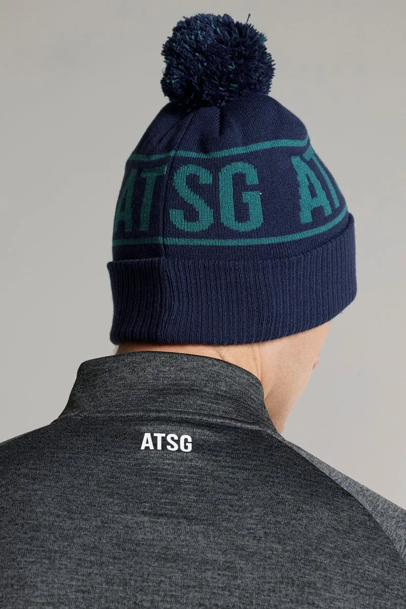 Albert Logo Bobble Hat - Ace Navy / Tee Time Teal