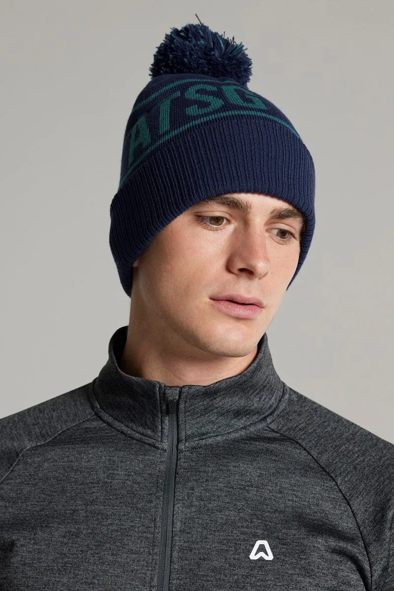 Albert Logo Bobble Hat - Ace Navy / Tee Time Teal