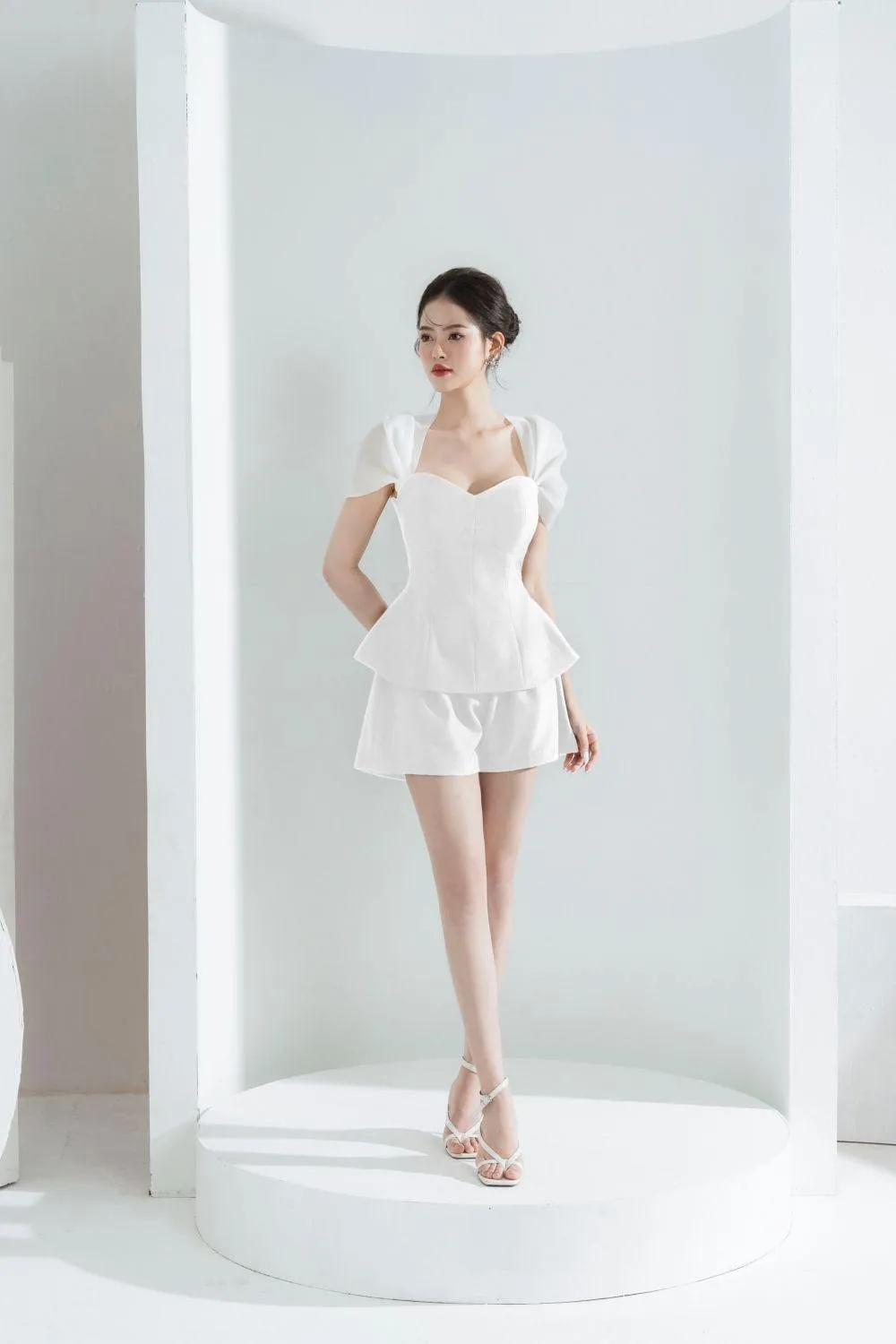 Alice Fit and Flare Queen Anne Neck Polycotton Shirt