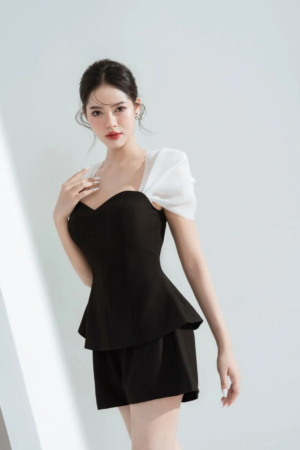 Alice Fit and Flare Queen Anne Neck Polycotton Shirt