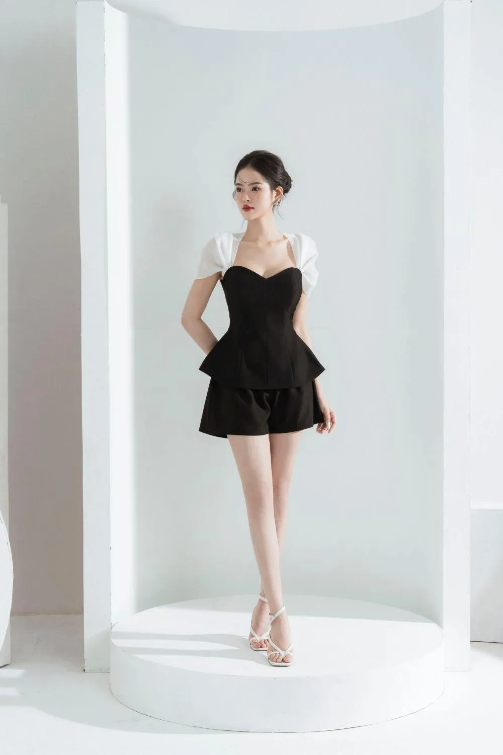 Alice Fit and Flare Queen Anne Neck Polycotton Shirt