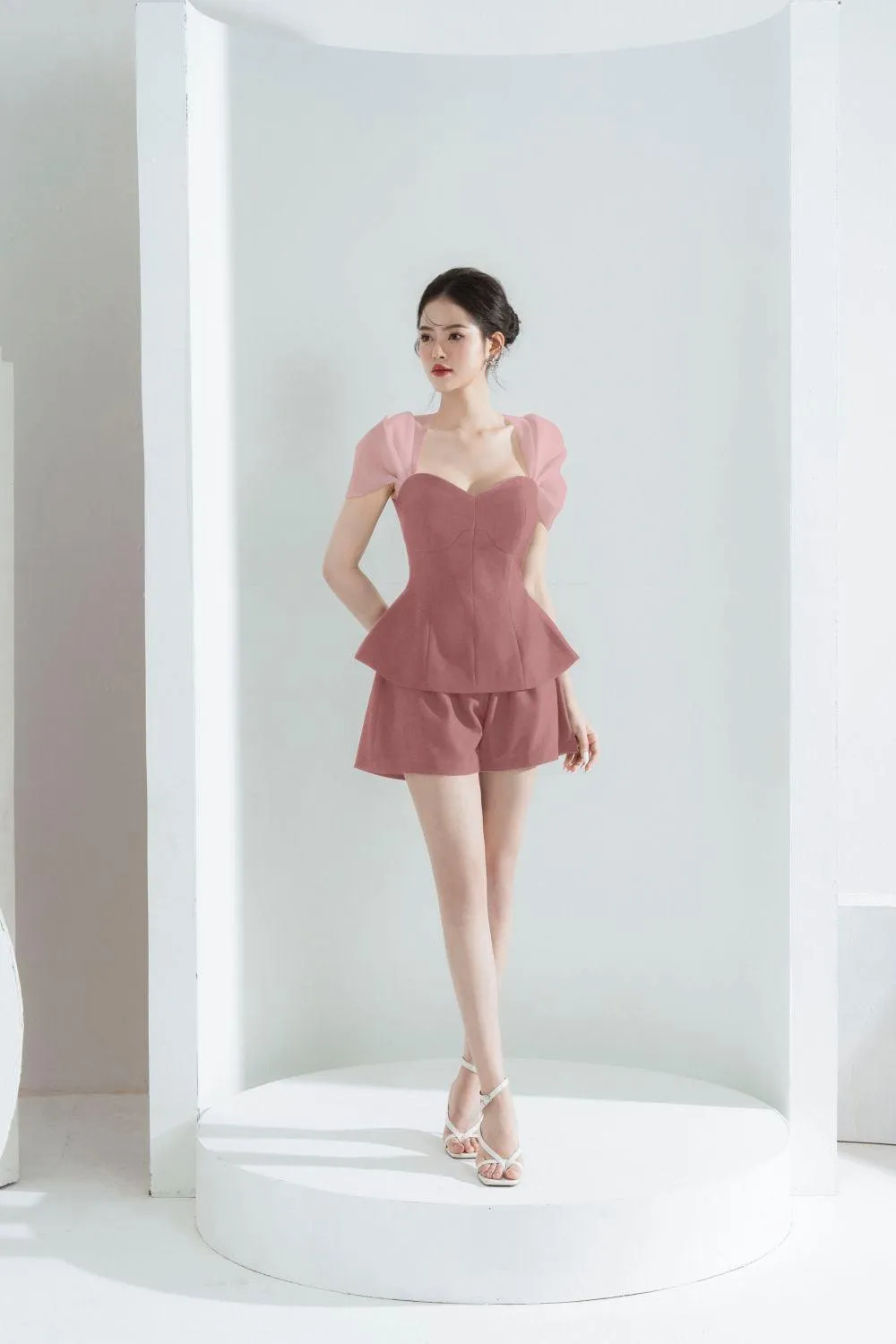 Alice Fit and Flare Queen Anne Neck Polycotton Shirt