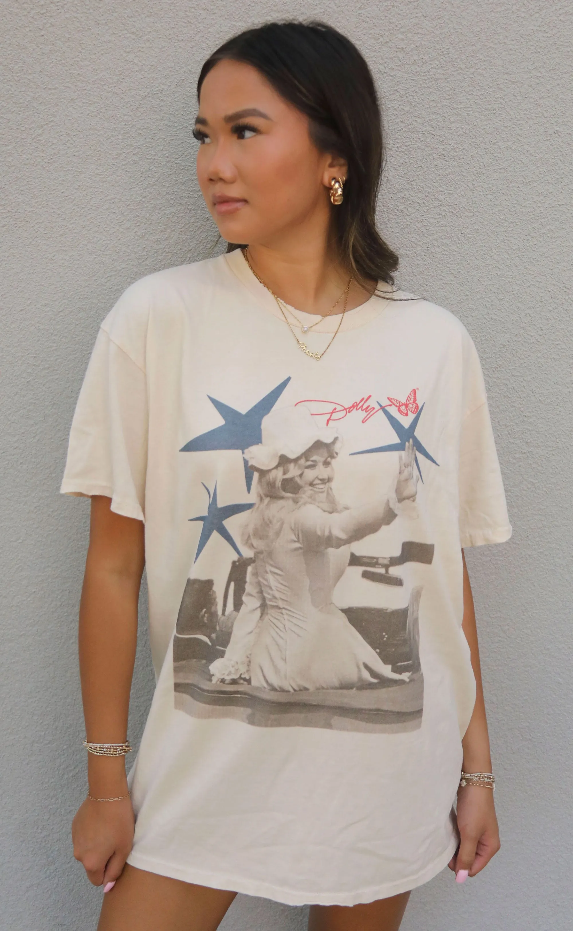 all american dolly parton thrifted tee