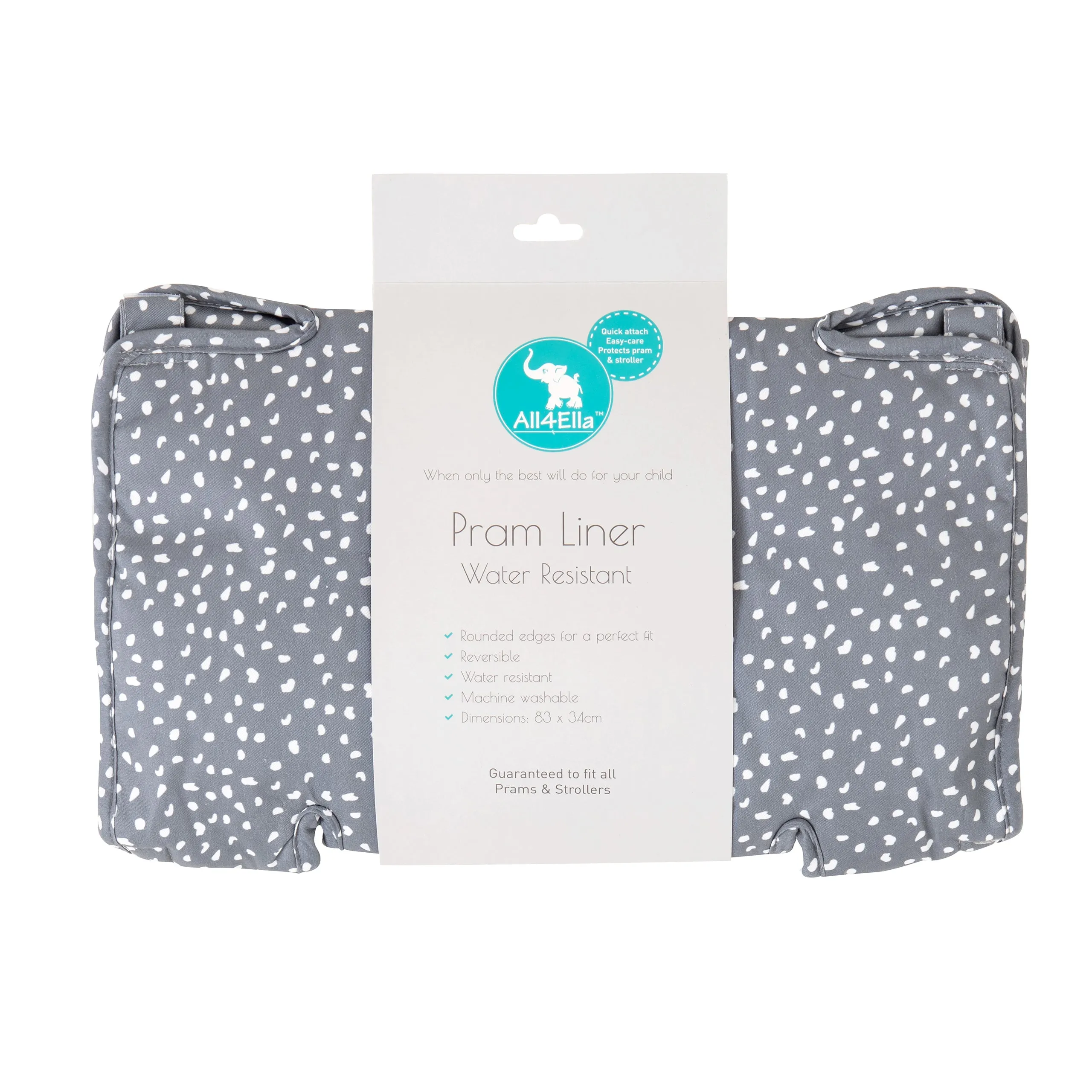 All4Ella - Pram Liner Charcoal