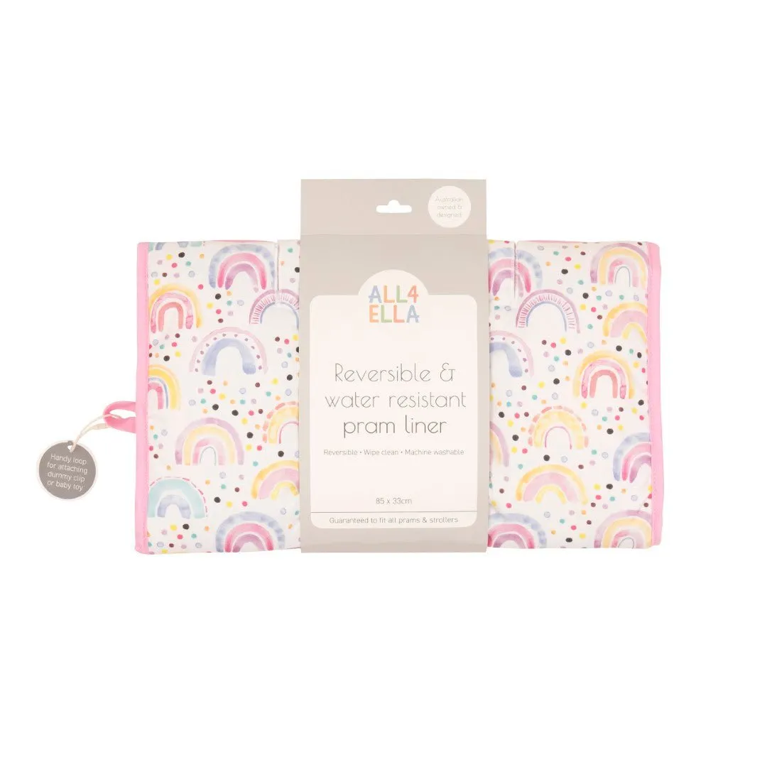 All4Ella Pram Liner - Watercolour Rainbow