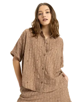 Beach Nostalgia Shirt in Portobella Flower Eyelet