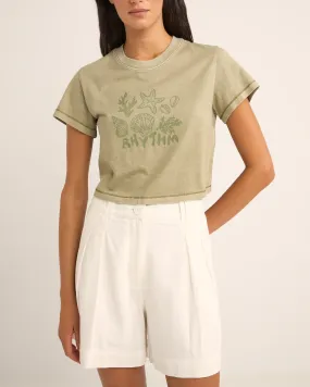 Beachcomber Crop Crew T-Shirt in Ivy