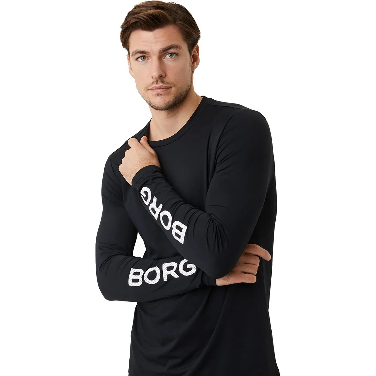 Björn Borg Men&#x27;s Borg Long Sleeve T-Shirt Black Beauty | Buy Björn Borg Men&#x27;s Borg Long Sleeve T-Shirt Black Beauty here | Outnorth