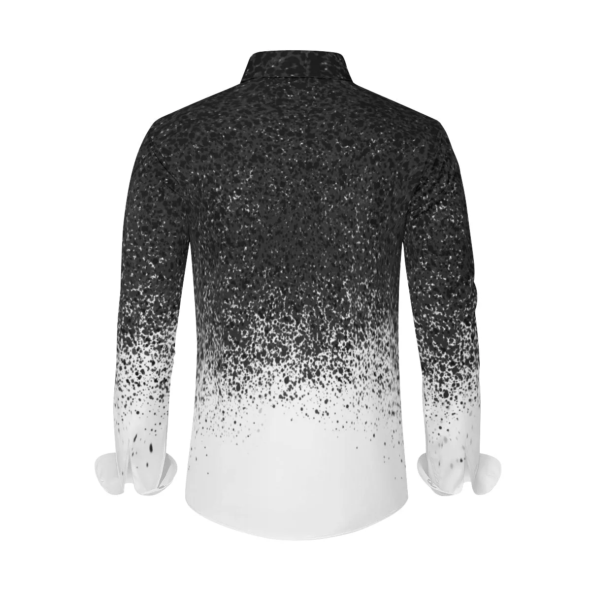 Black Ombre Shirt, 90s Grunge Shirt, Rocker Style Shirt, Men's ombre shirt, Artistic Shirt, Unique Shirt Men, Gifts for him, Dress Shirt Men