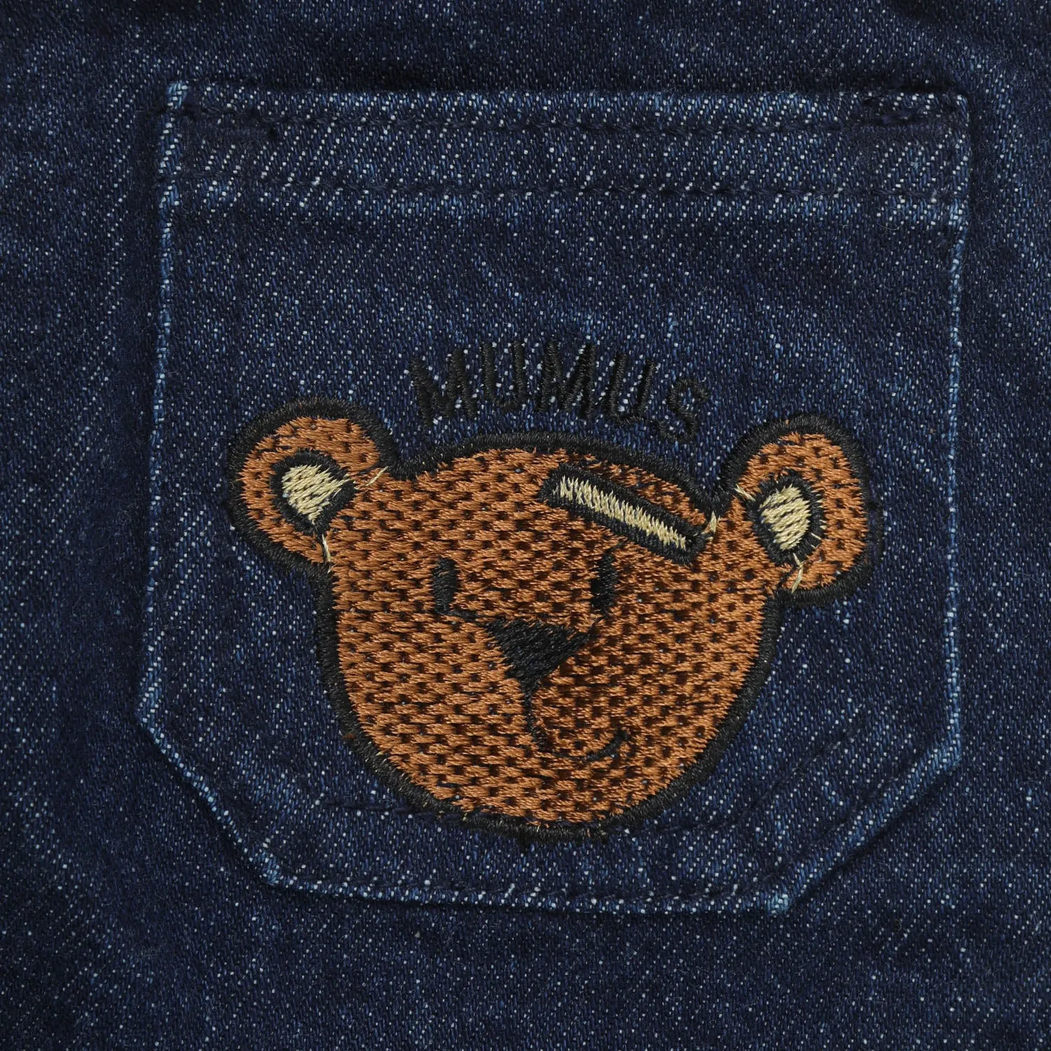 Boys Denim Romper - Dark Blue