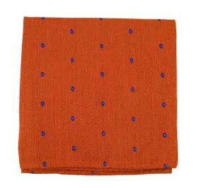 Burnt Orange Dot Pocket Square