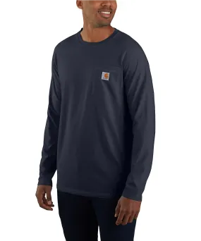Carhartt Men&#39;s Force Long Sleeve Pocket T-shirt - Navy