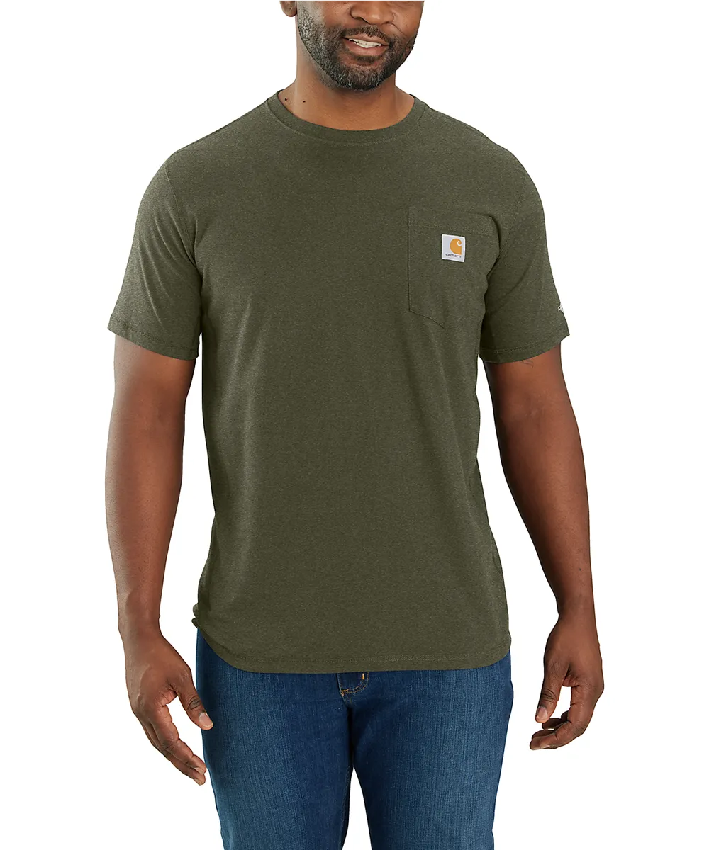 Carhartt Men&#39;s Force Short-Sleeve Pocket T-Shirt - Basil Heather