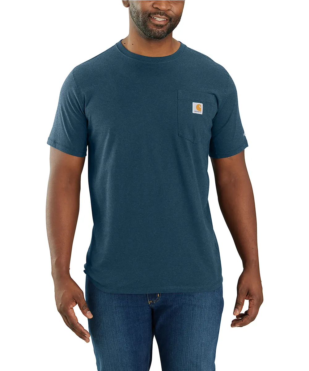 Carhartt Men&#39;s Force Short-Sleeve Pocket T-Shirt - Scout Blue Heather