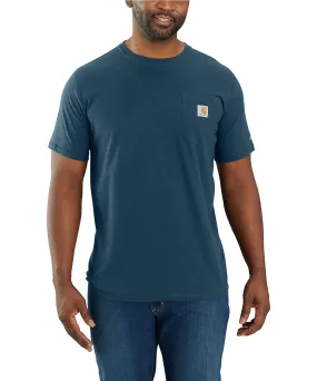 Carhartt Men&#39;s Force Short-Sleeve Pocket T-Shirt - Scout Blue Heather