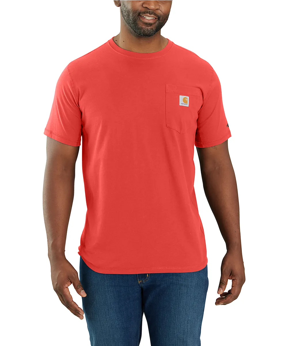 Carhartt Men&#39;s Force Short-Sleeve Pocket T-Shirt - Tanager Red