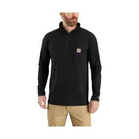 Carhartt Men's Force Relaxed Fit Quarter Zip Pocket T-Shirt - Black - ONLINE STORE CREDIT/EXCHANGE ONLY