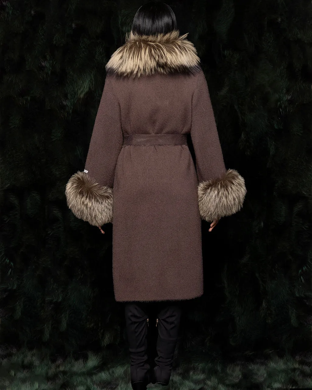 Cashmere Sweater w. Fox Trim