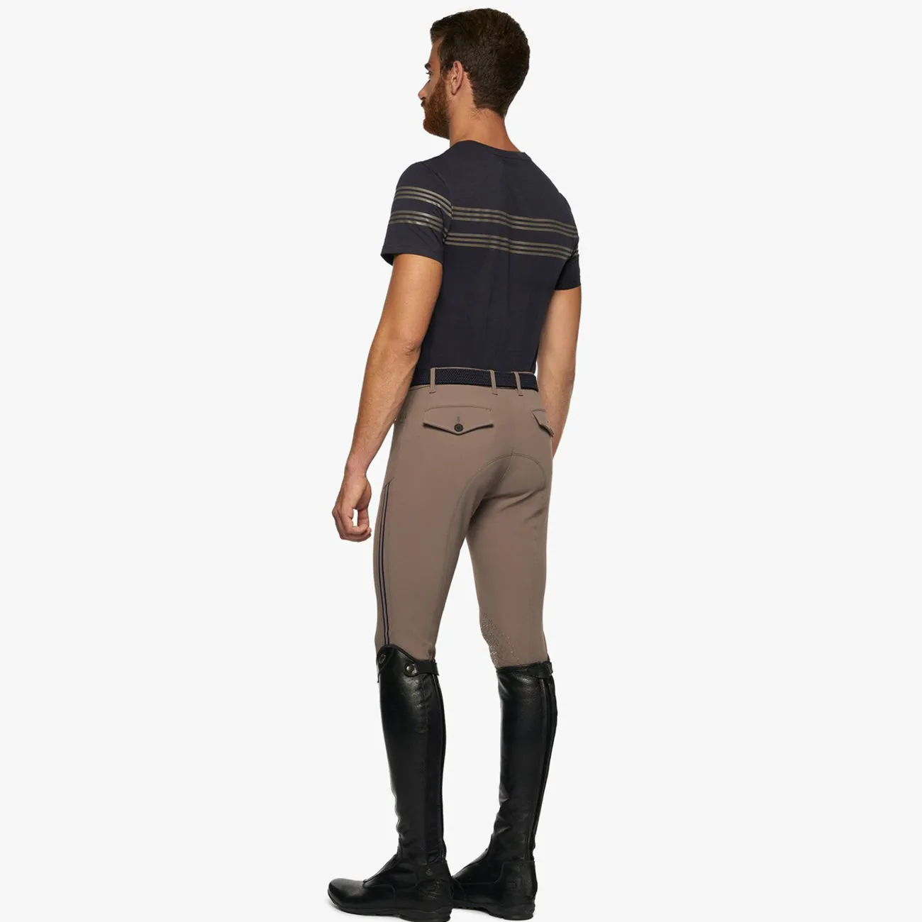 CAVALLERIA TOSCANA MEN&#x27;S COTTON T-SHIRT WITH SILICONE INSERTS
