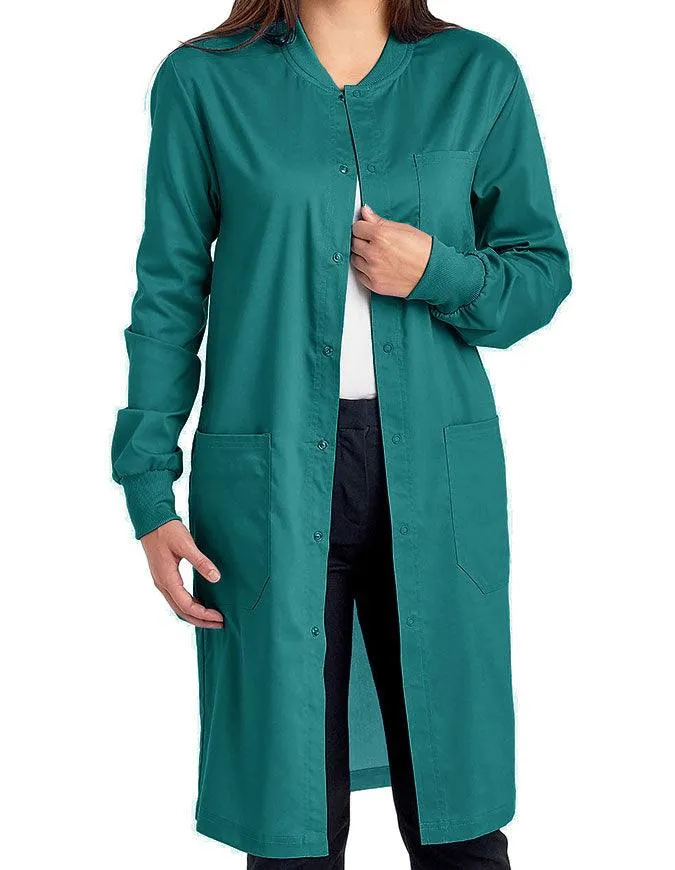 Cherokee Workwear Revolution Unisex 40 Inches Snap Front Lab Coat
