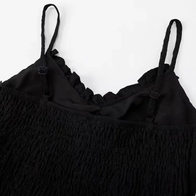Chic Hollow Out Sweatshirt and Tulle Slip Dress Set