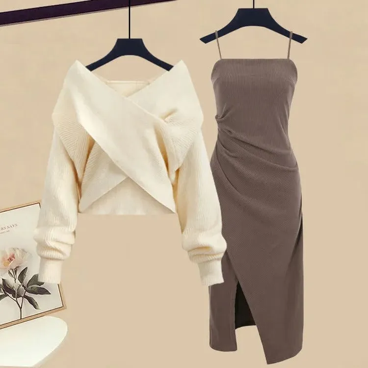 Chic Ruffled Midi Two-Piece Ensemble