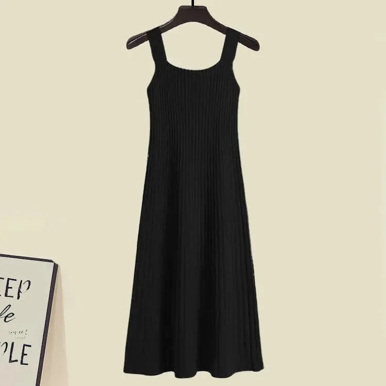 Chic Style: Striped Colorblock Midi Slip Dress