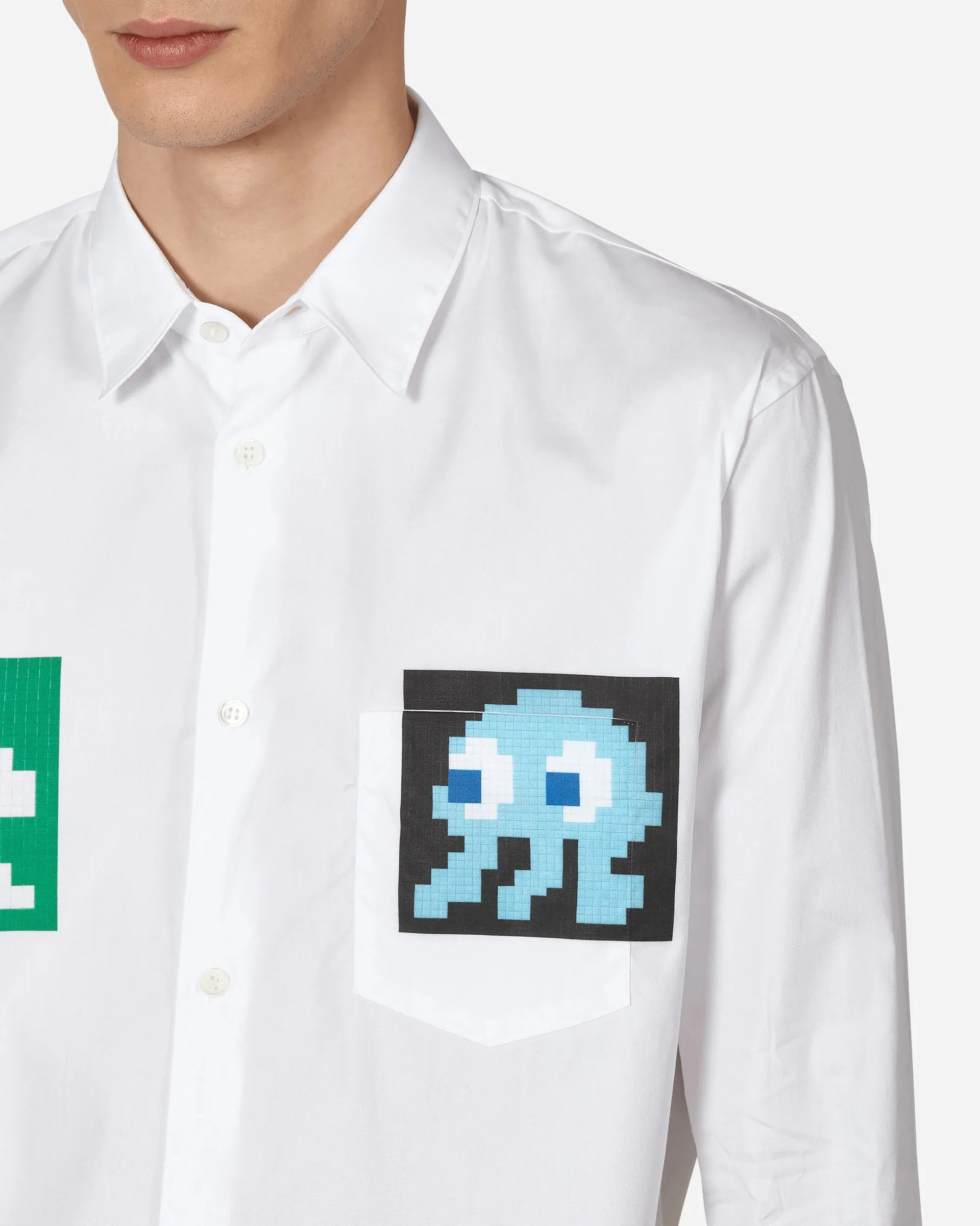 Comme des Garçons Men's Invader Poplin Woven Shirt - White
