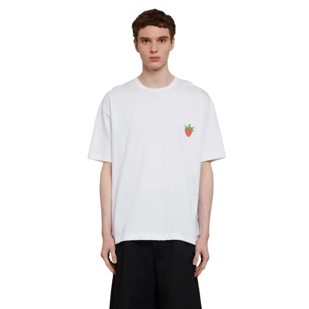 COMME des GARÇONS SHIRT Strawberry Printed Oversized T-Shirt - White