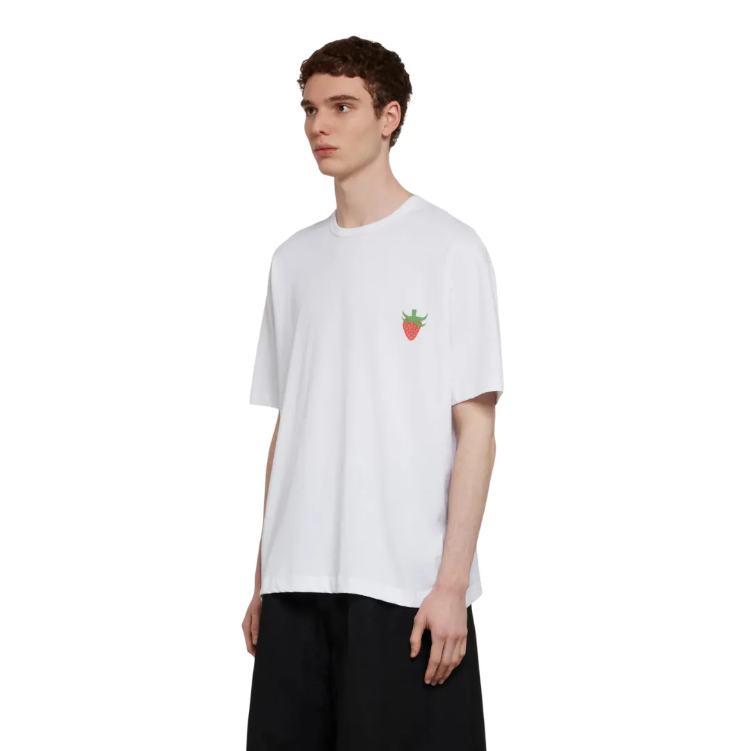 COMME des GARÇONS SHIRT Strawberry Printed Oversized T-Shirt - White