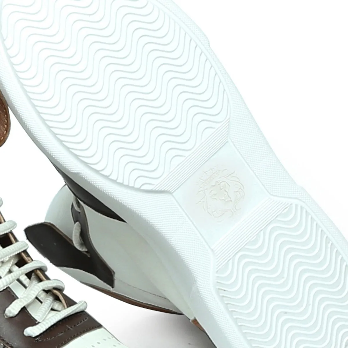 Contrasting Brown & Tan Leather Sneakers White High Ankle by Brune & Bareskin