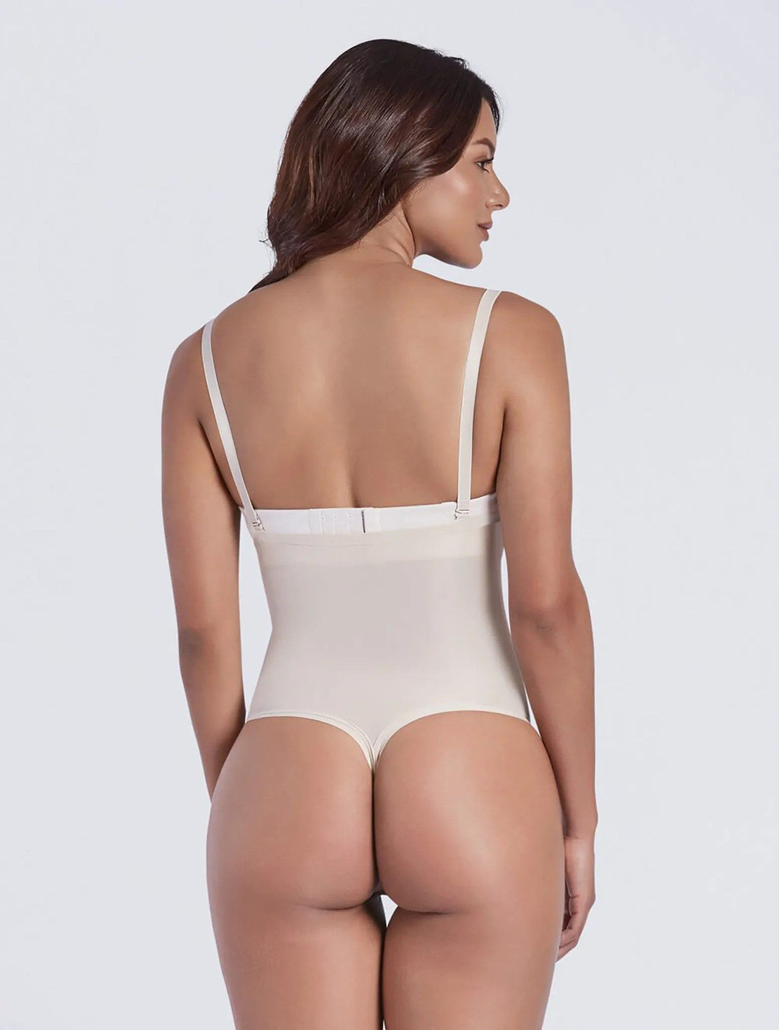Convertible strap thong bodysuit