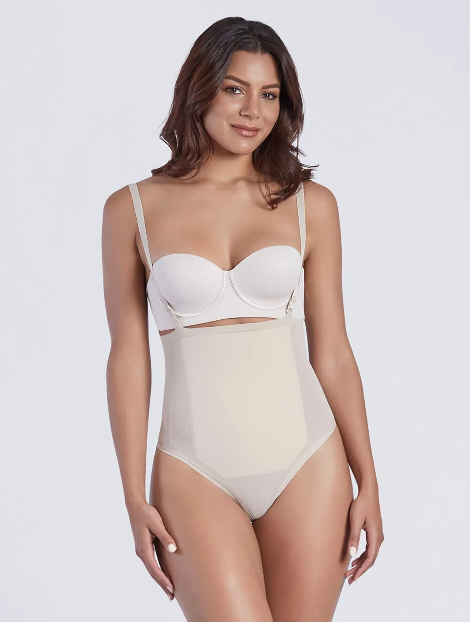 Convertible strap thong bodysuit