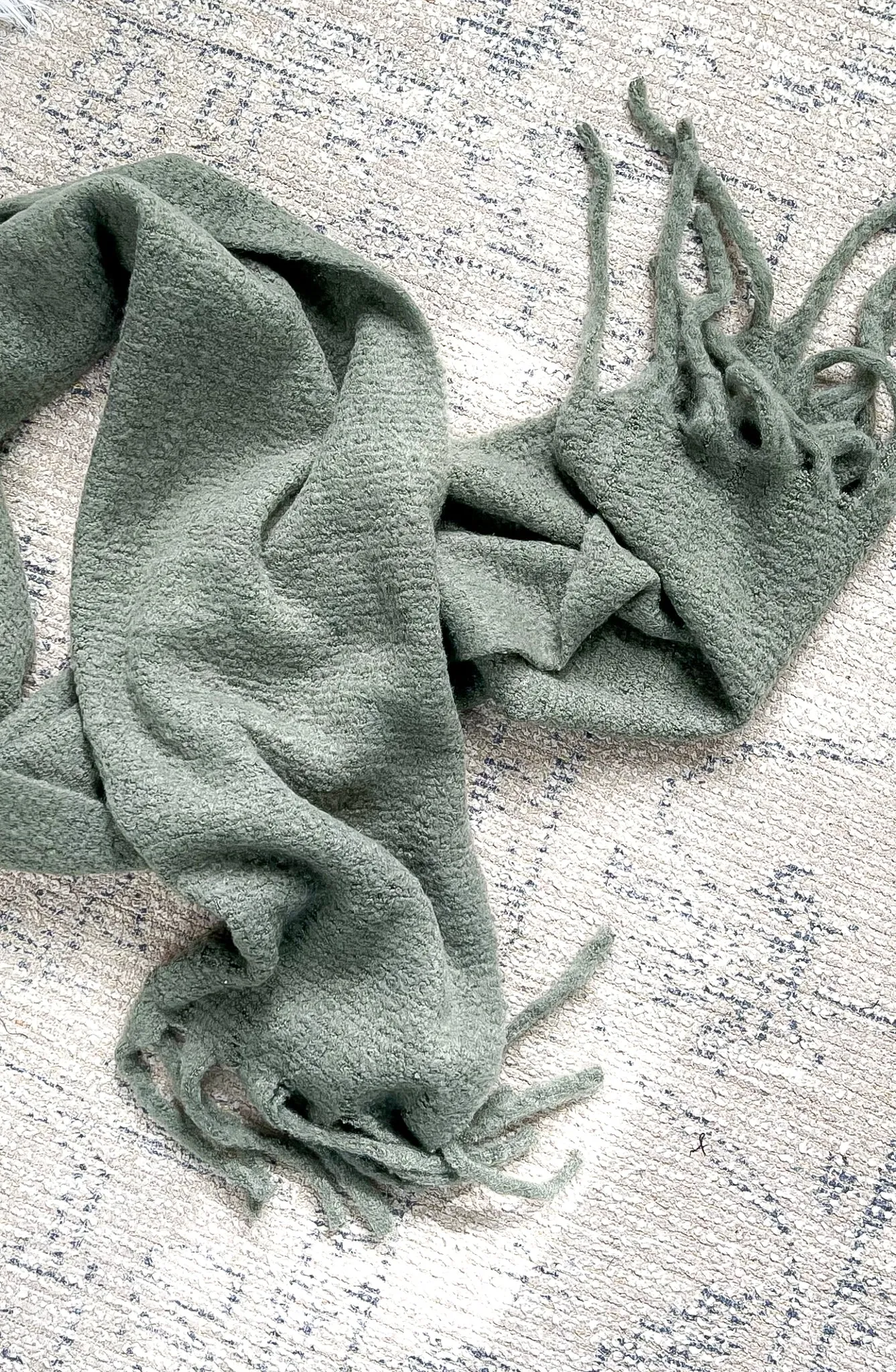 Cozy Knit Scarf with Tassels