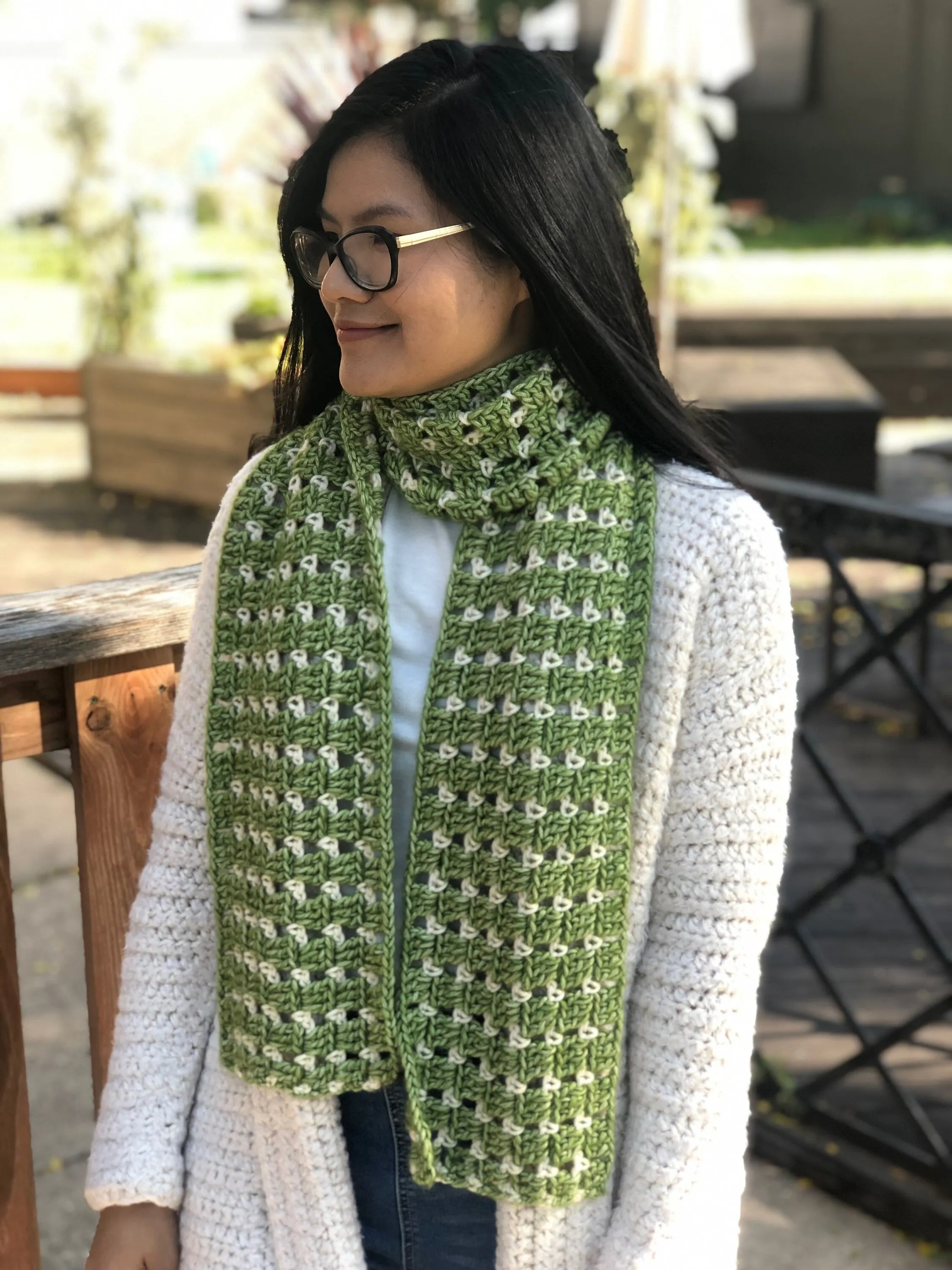 crochet pattern : crochet scarf pattern pdf file and video tutorial, pattern, crochet pattern, scarf pattern