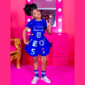 Custom Royal Blue Jumper Dress