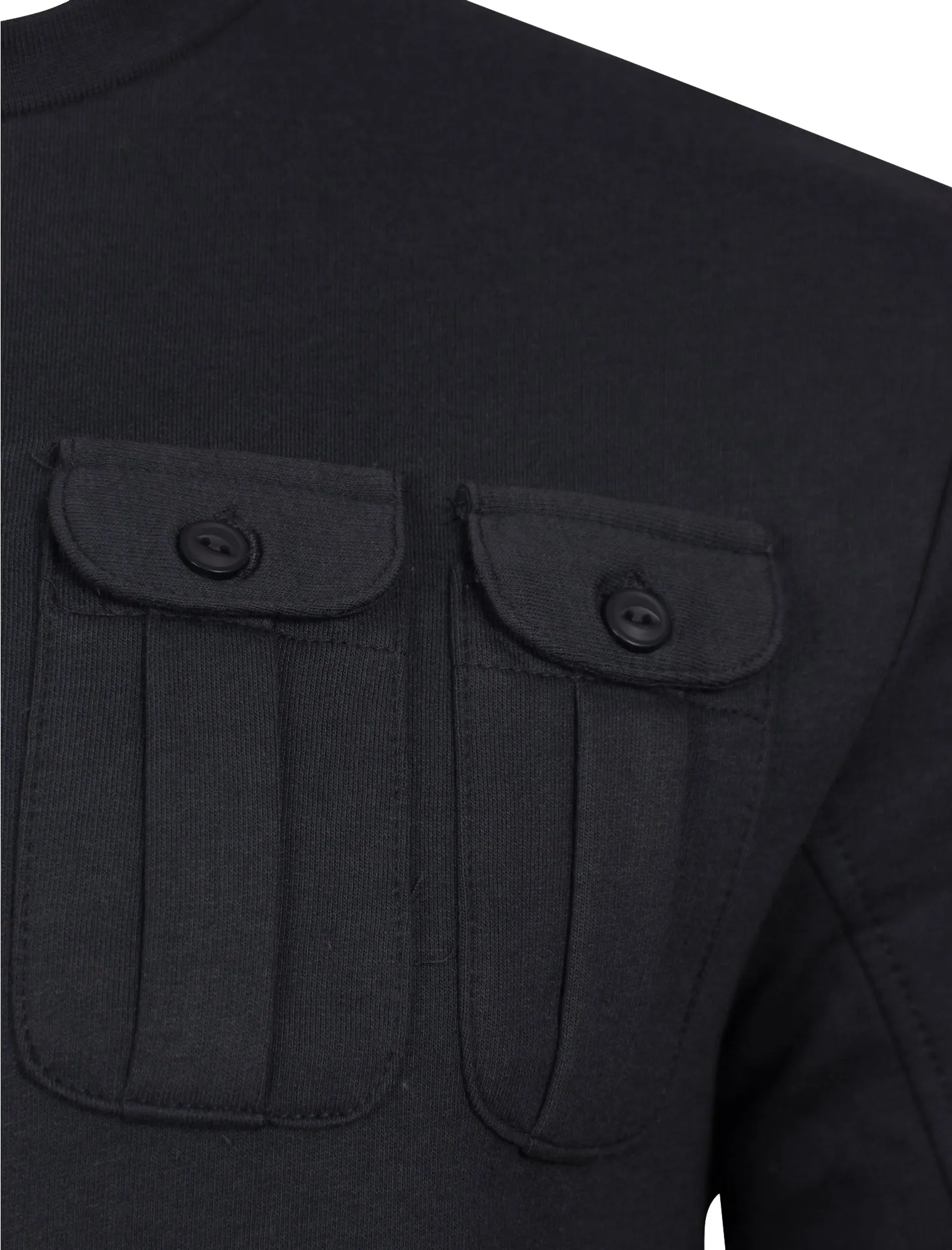 Darryl Double Pocket Crew Sweatshirt In Navy