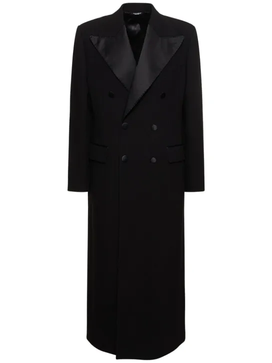 Dolce&amp;Gabbana   Wool crepe double breasted long coat 