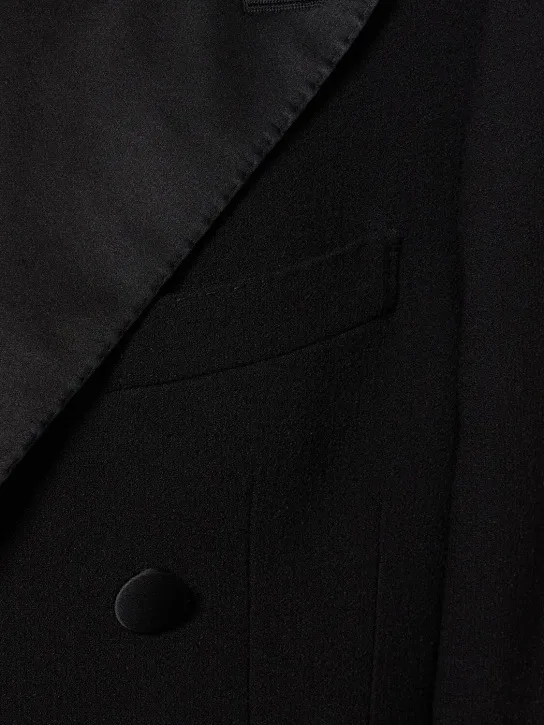 Dolce&amp;Gabbana   Wool crepe double breasted long coat 