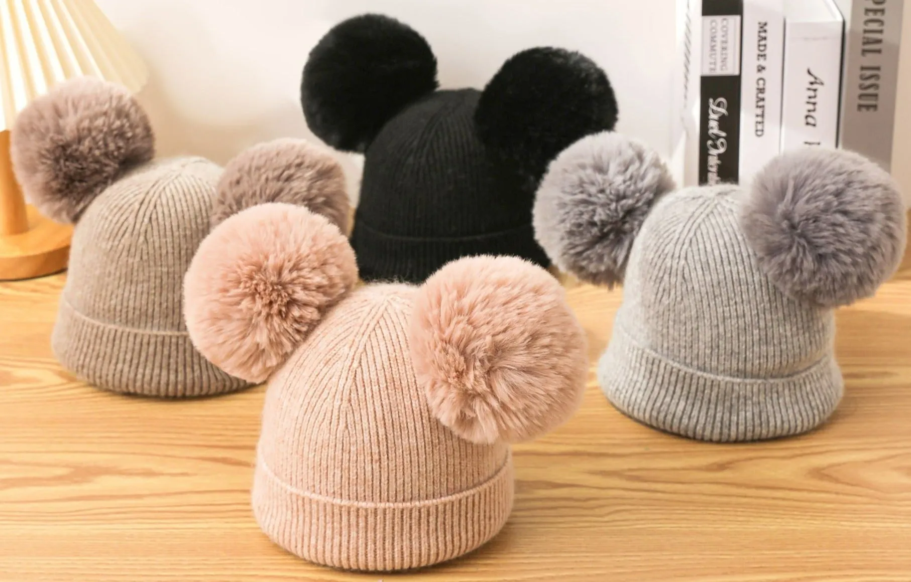 Double Pom Pom Beanie