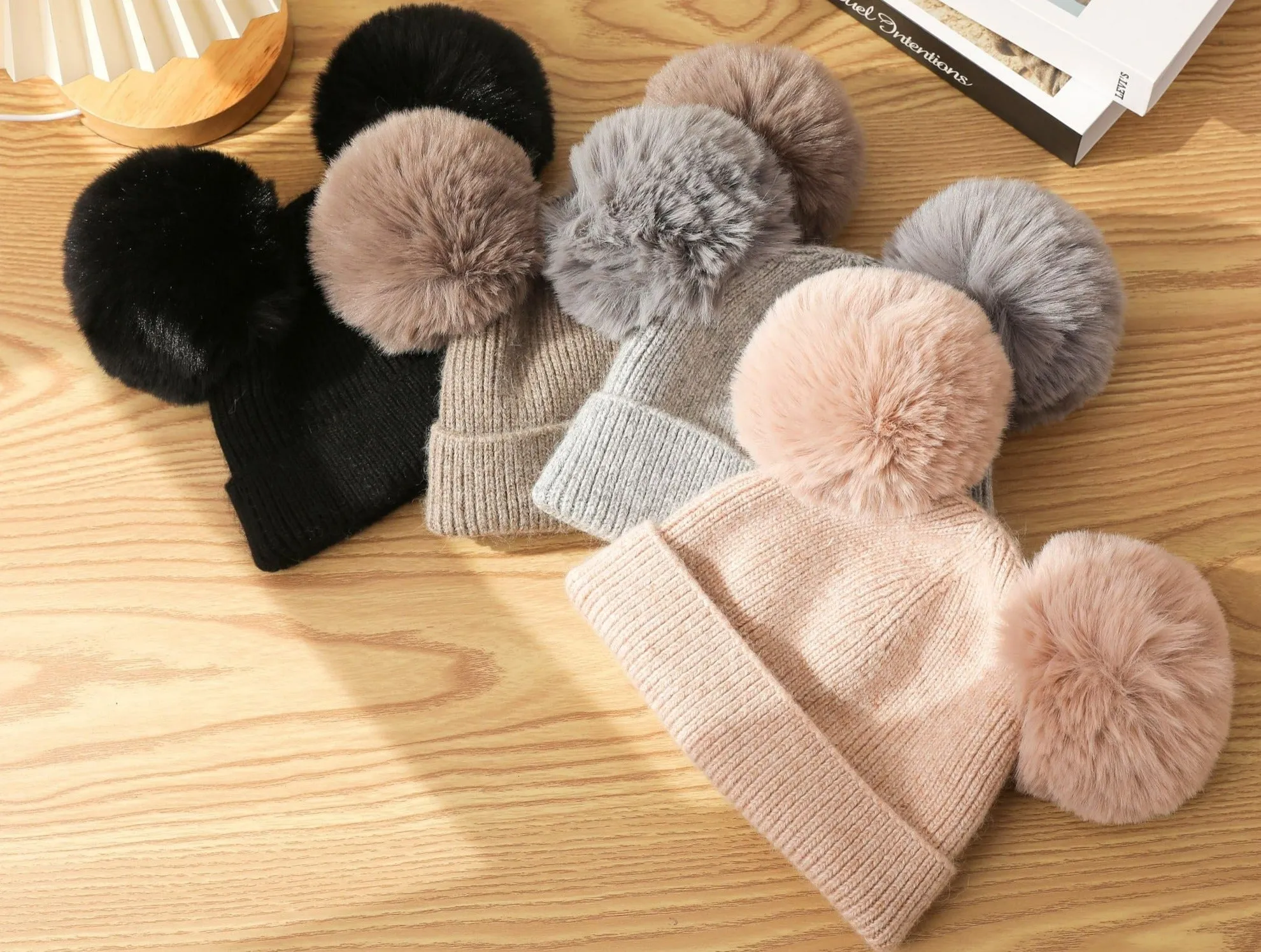 Double Pom Pom Beanie
