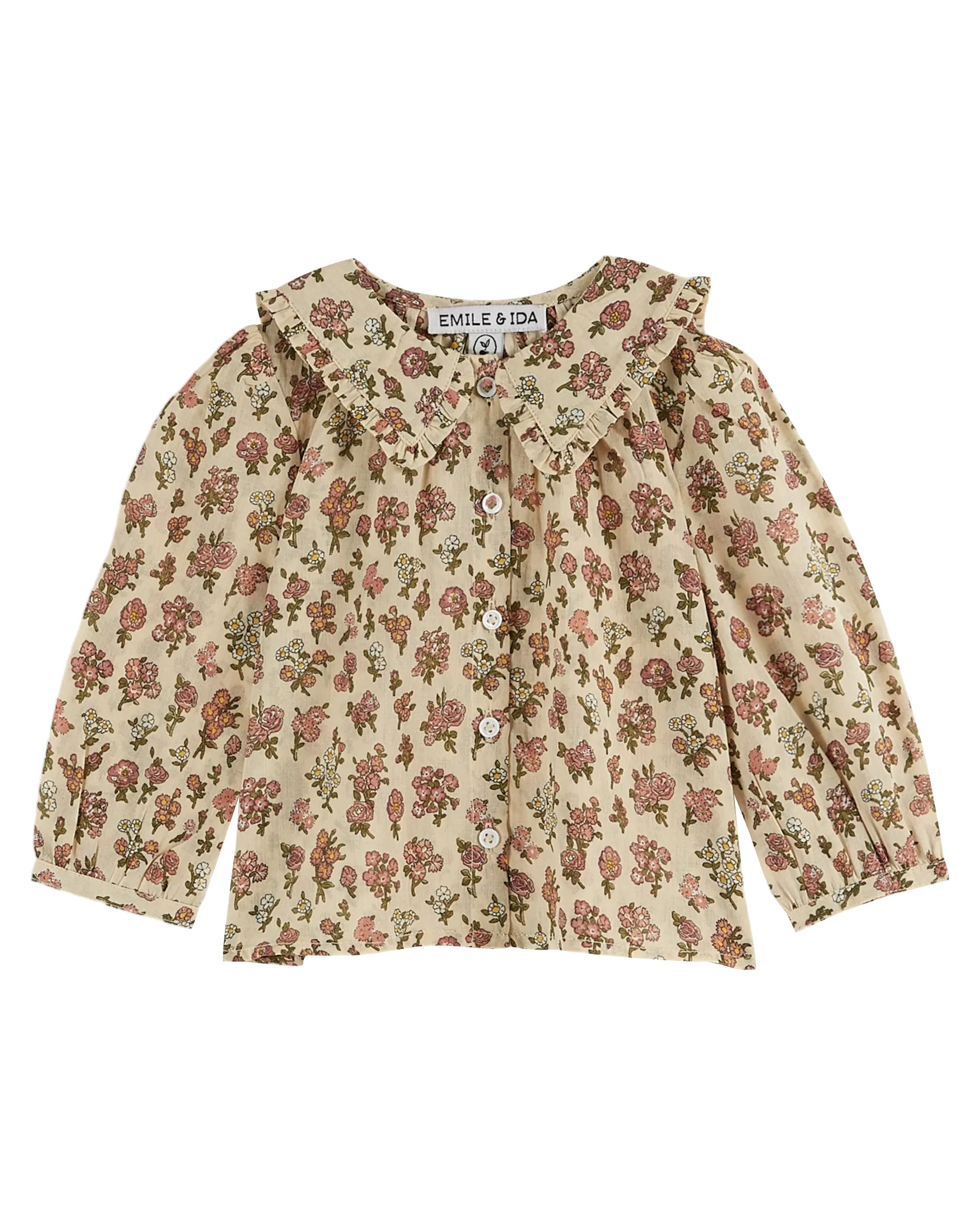 EMILE & IDA CHAMPETRE BLOUSE W/ PINK ROMPER