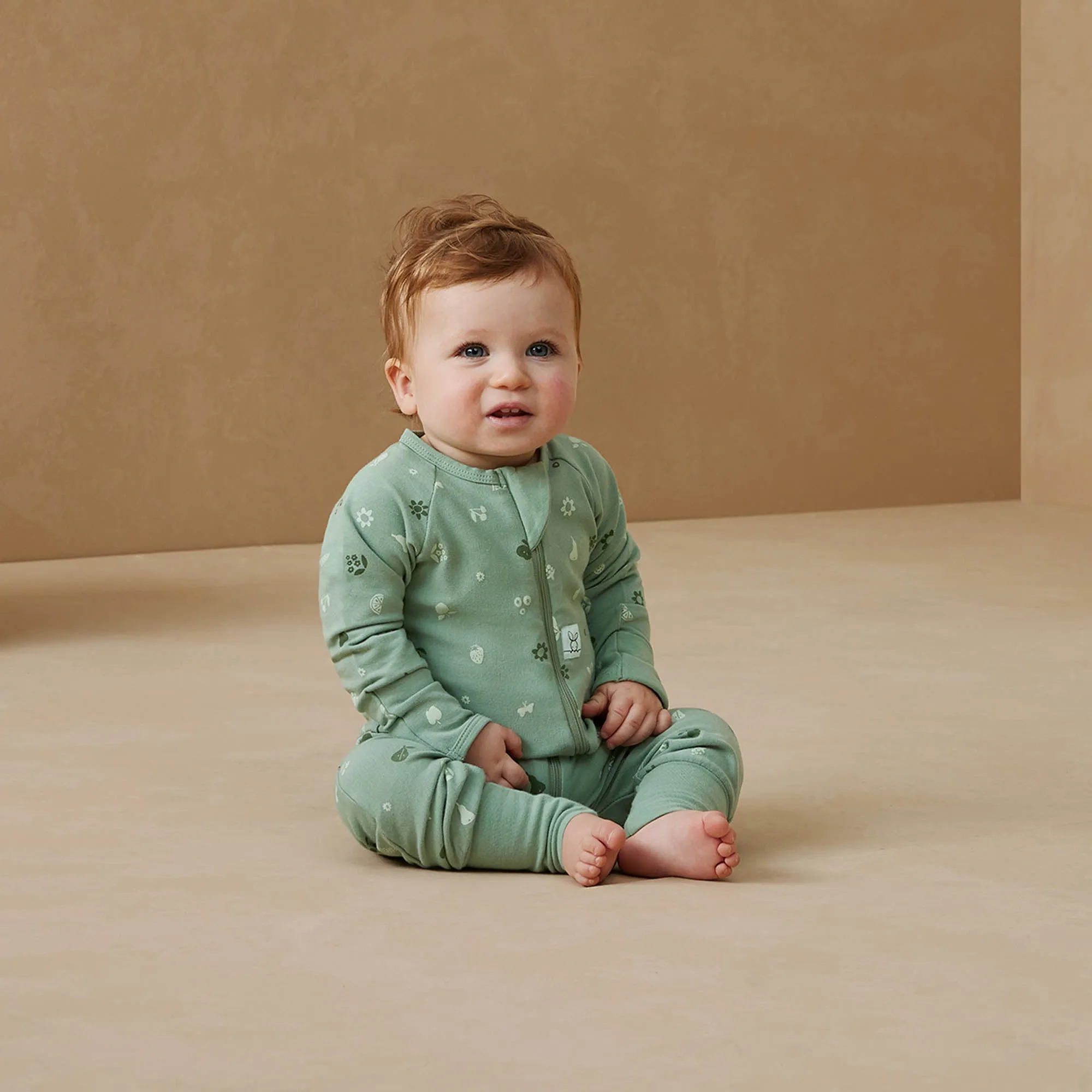 ergoPouch Long Sleeve Sleep Zip Bodysuit 1.0 TOG - Sweet Orchard
