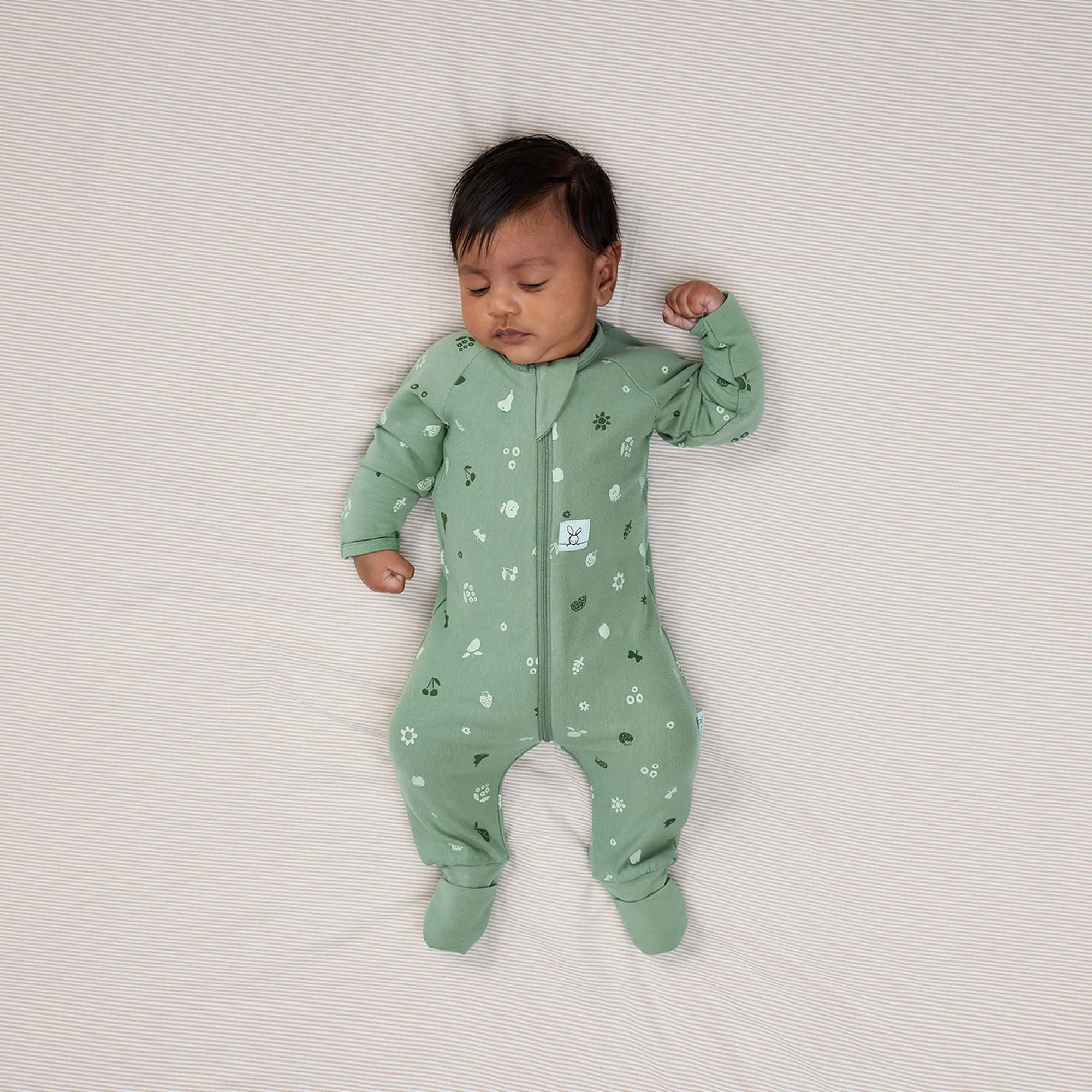 ergoPouch Long Sleeve Sleep Zip Bodysuit 1.0 TOG - Sweet Orchard
