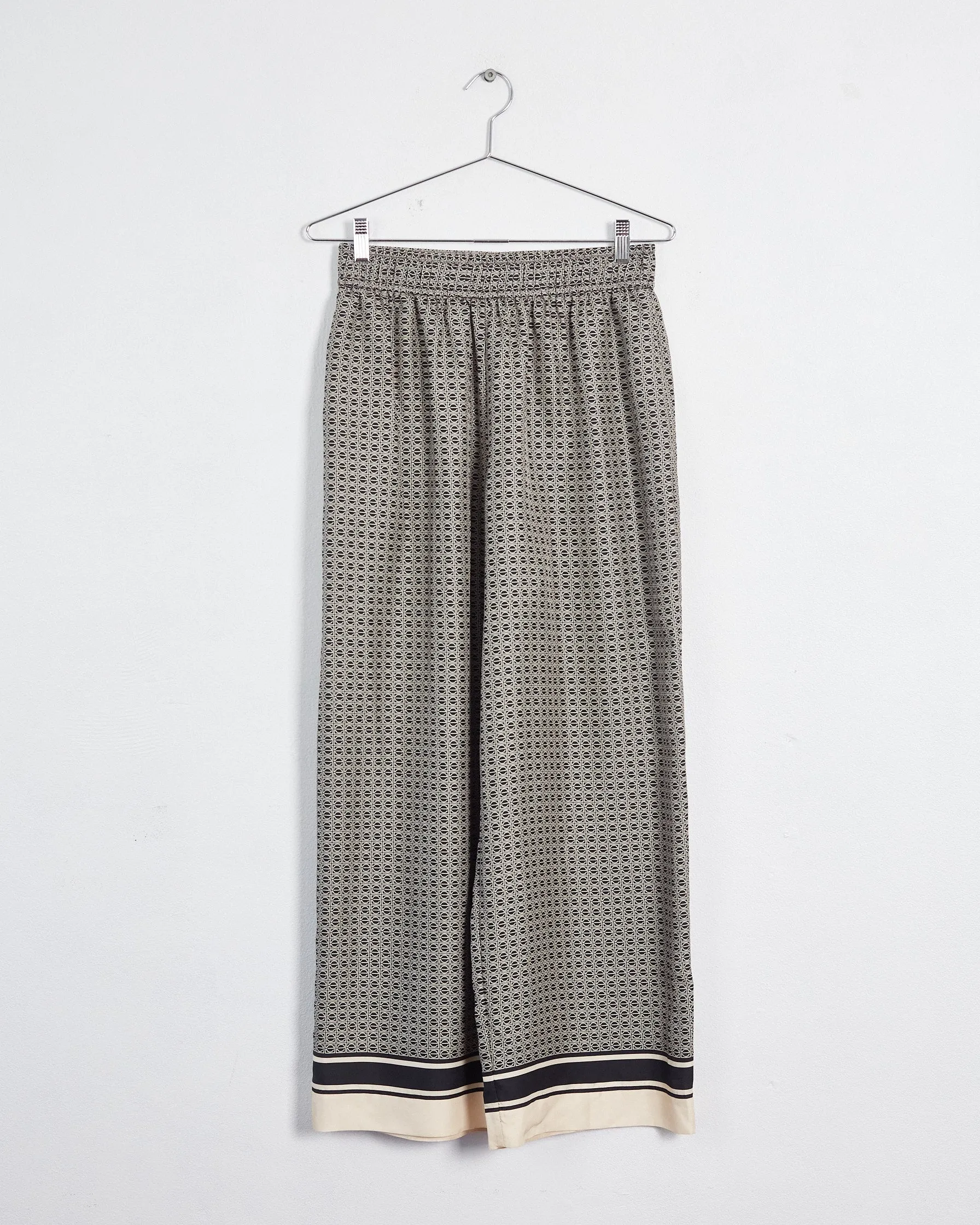 Esse 'signat' monogram print shirt & pants (set), black & ecru, 14