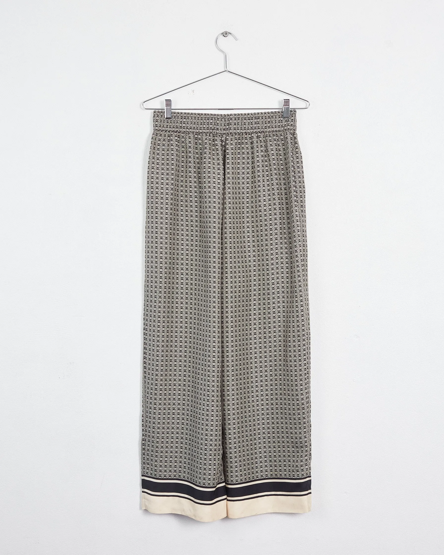 Esse 'signat' monogram print shirt & pants (set), black & ecru, 14